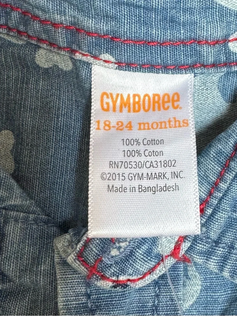 Gymboree Denim-Look Shirt with White Pirate Skulls